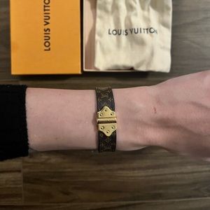 Authentic Louis Vuitton Nano Monogram Hardware Bracelet